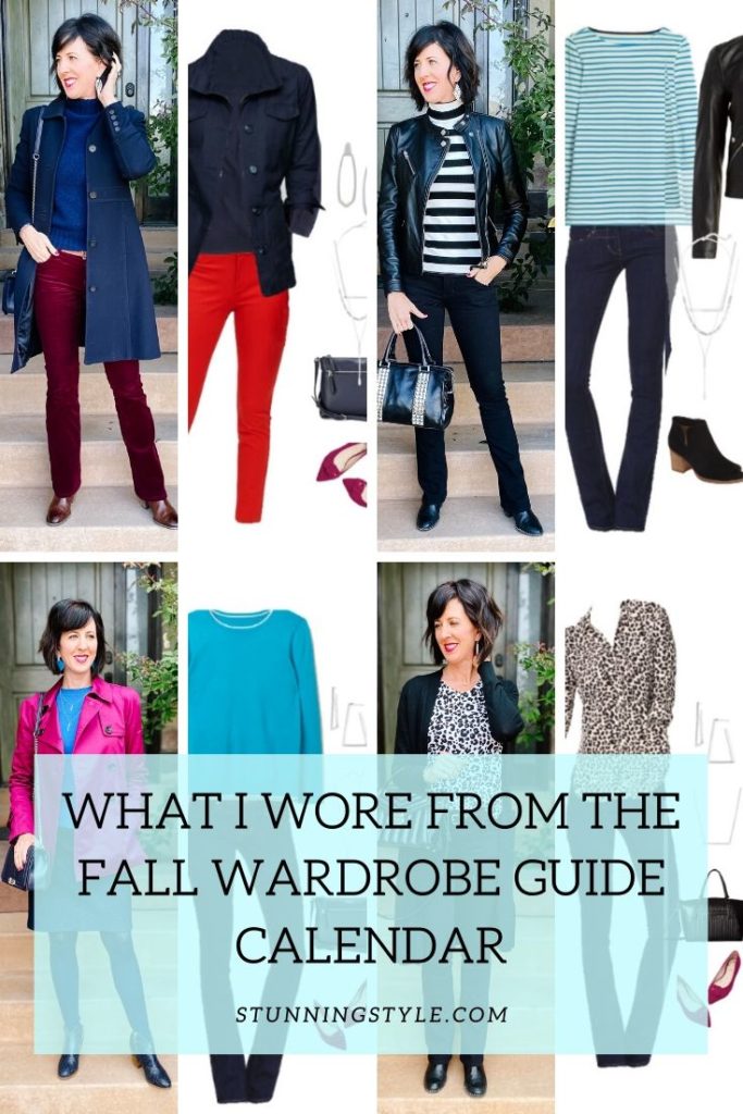What I Wore From The Fall Wardrobe Guide Calendar Image