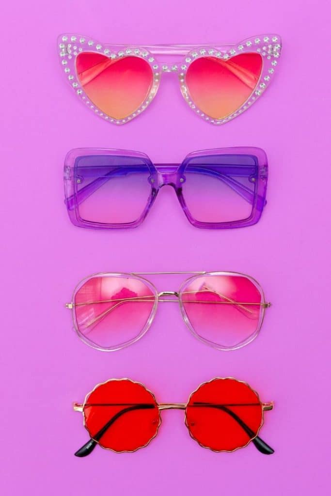 Summer Capsule Wardrobe colorful sunglasses