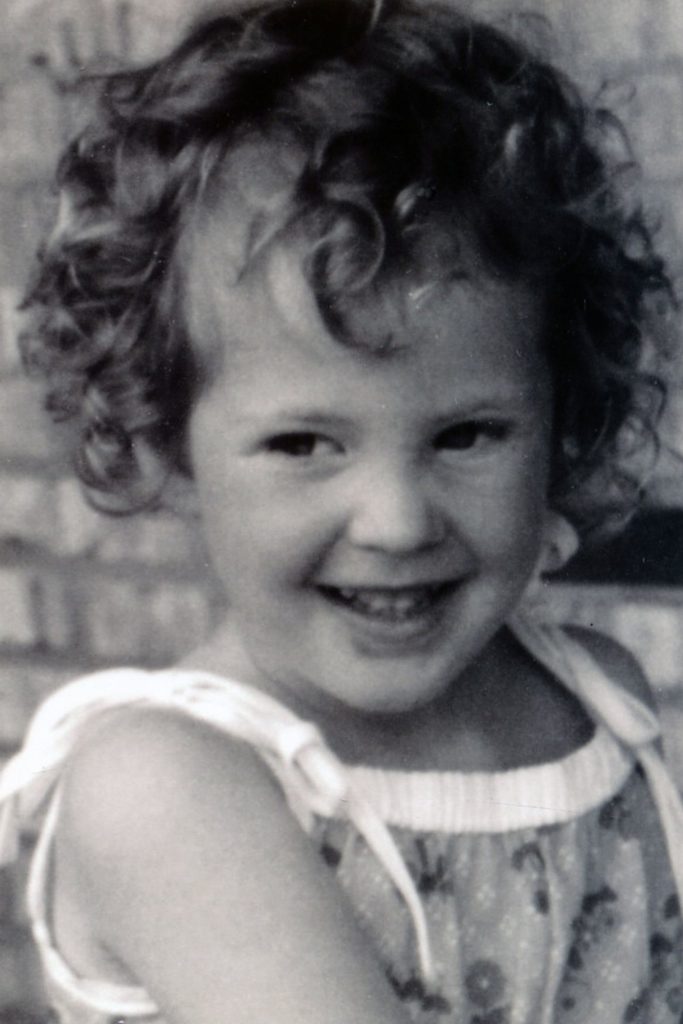 April from Stunning Style in her childhood.