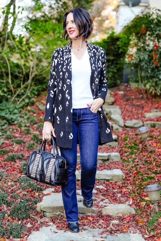 April from Stunning Style wearing a leopard pattern.